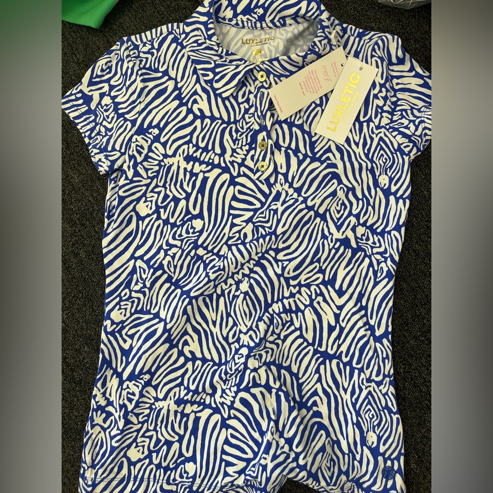 Lilly Pulitzer Zebra Print Polo